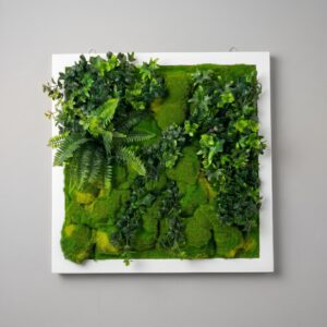 2ft x 2ft Artificial Green Wall Panel | Framed Moss Wall Décor