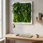 Framed Artificial Green Wall Panel (2ft x 2ft) – Premium Moss & Foliage Design - Image 2