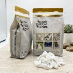 Decorative white pebble stone