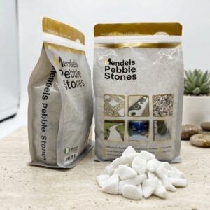 Decorative white pebble stone