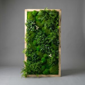 Forest Symphony – Moss & Floral Vine Wall Art Frame (60cm x 115cm)